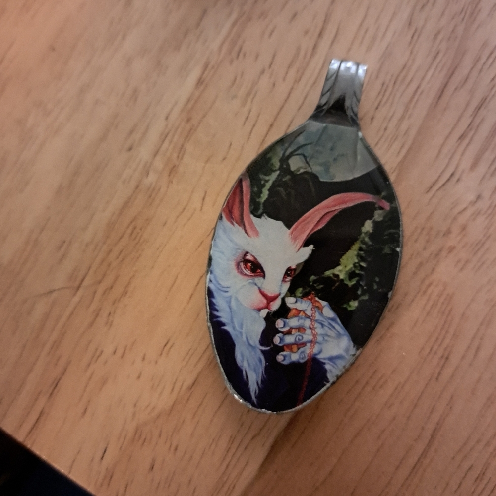 Alice In Wonderland Rabbit Spoon Pendant